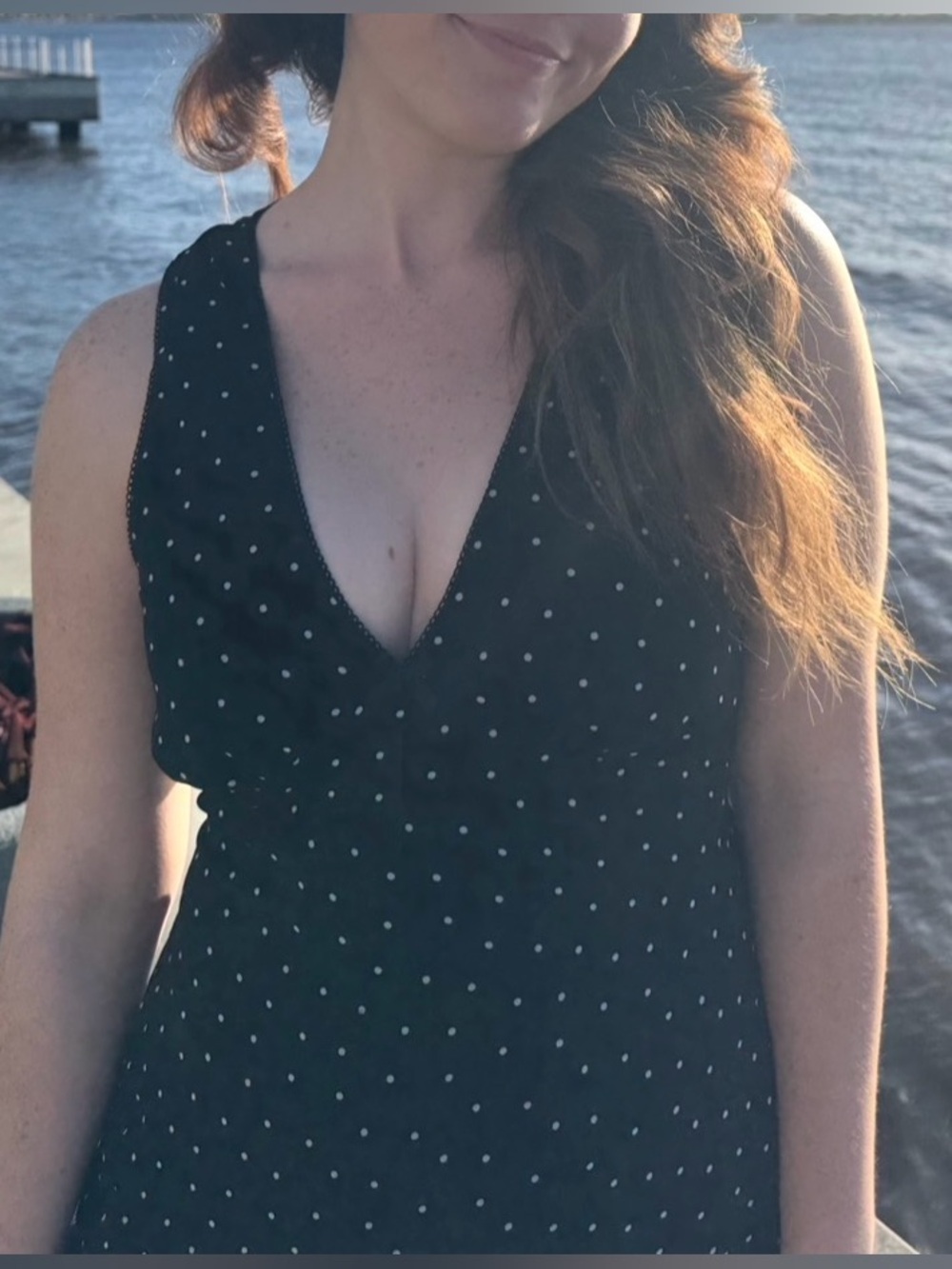 Wayf Black Polka Dot Sundress